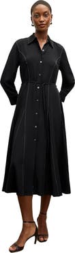 M.M.LaFleur Pepper Dress - Washable Silk Top Stitch