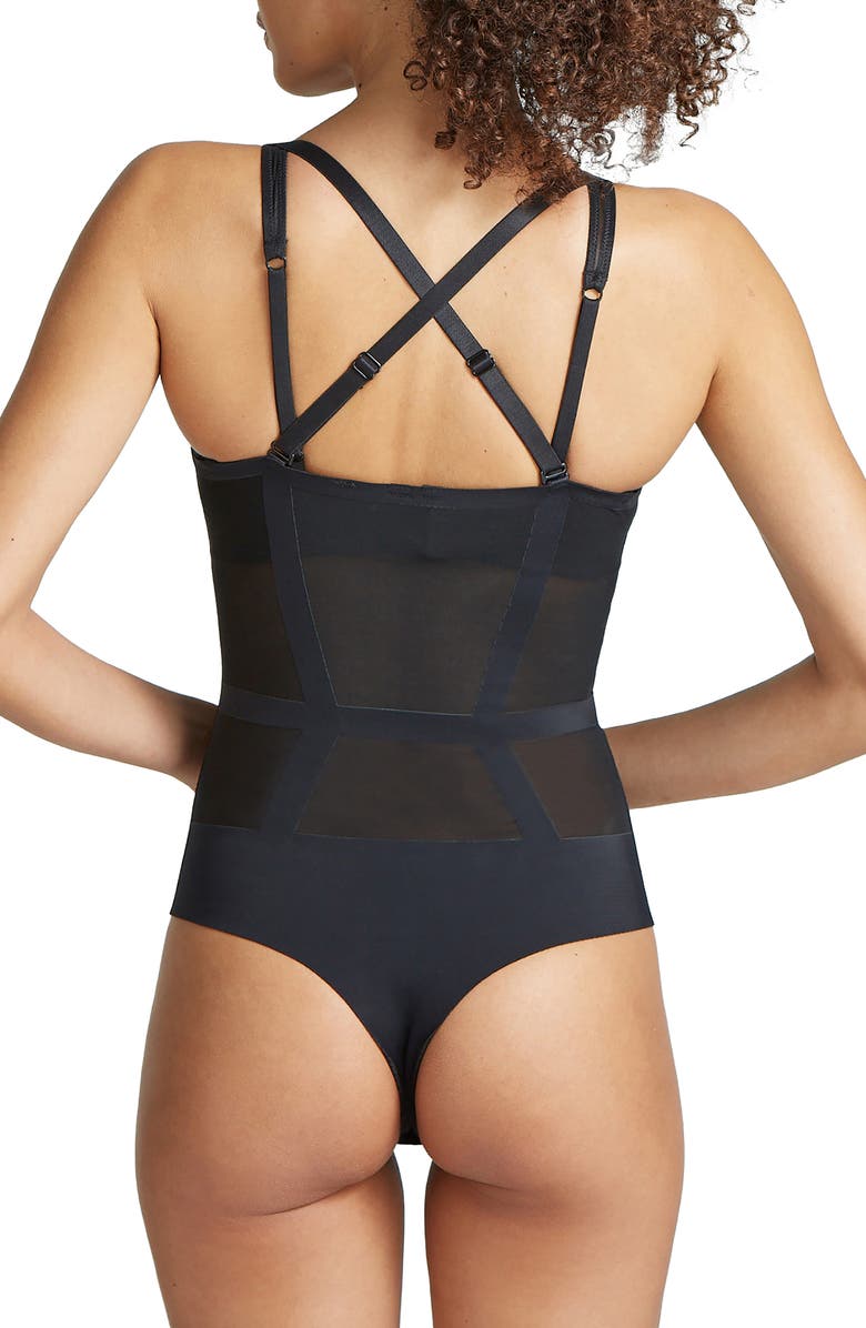 Commando Luxe Control Bodysuit, Alternate, color, Black
