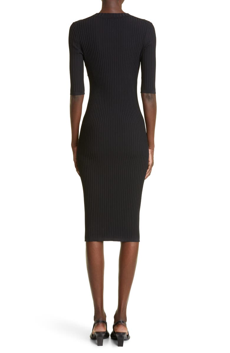 ST. JOHN Flat Rib Midi Sweater Dress, Alternate, color,