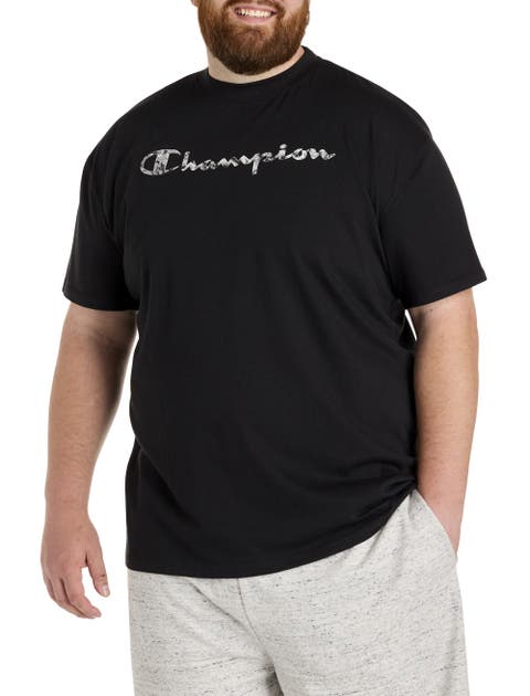 Big & Tall Crackle Tonal Script T-Shirt