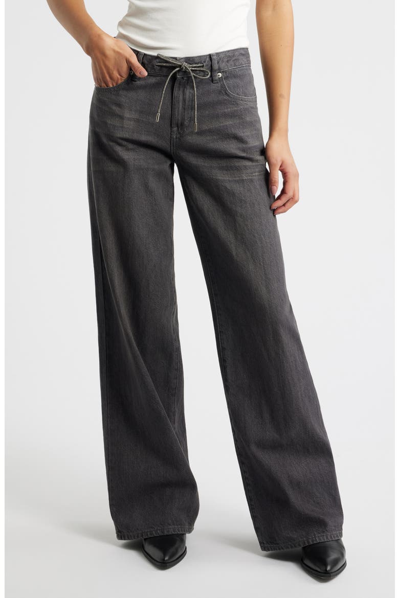 Aubrey Wide Leg Jeans, Main, color, GRAY