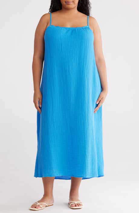 Eileen Fisher Organic Cotton Cami Midi Dress