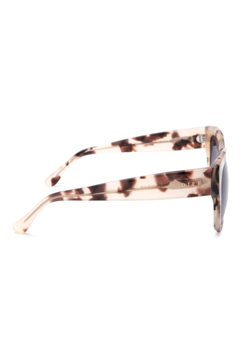 Bella II 55mm Polarized Square Cat Eye Sunglasses, Alternate, color, CREAM TORTOISE / GREY