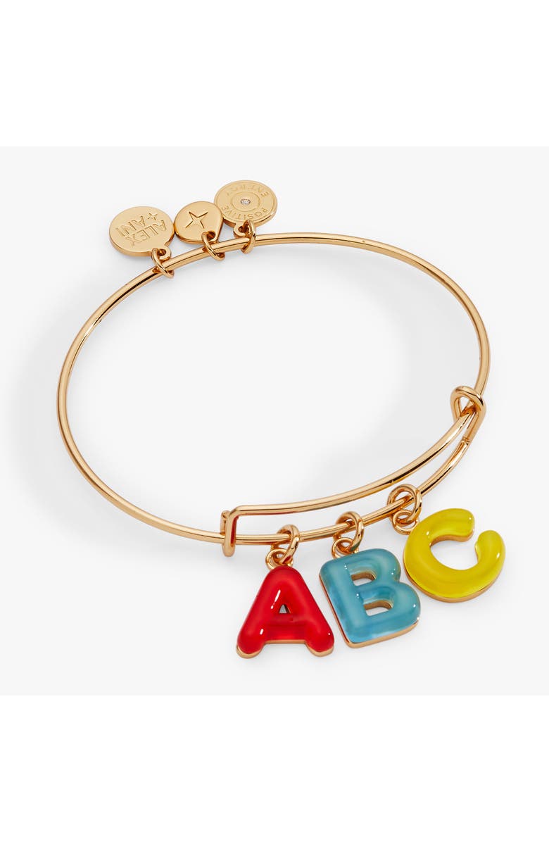 Alex and Ani ABC Charm Bangle, Main, color,