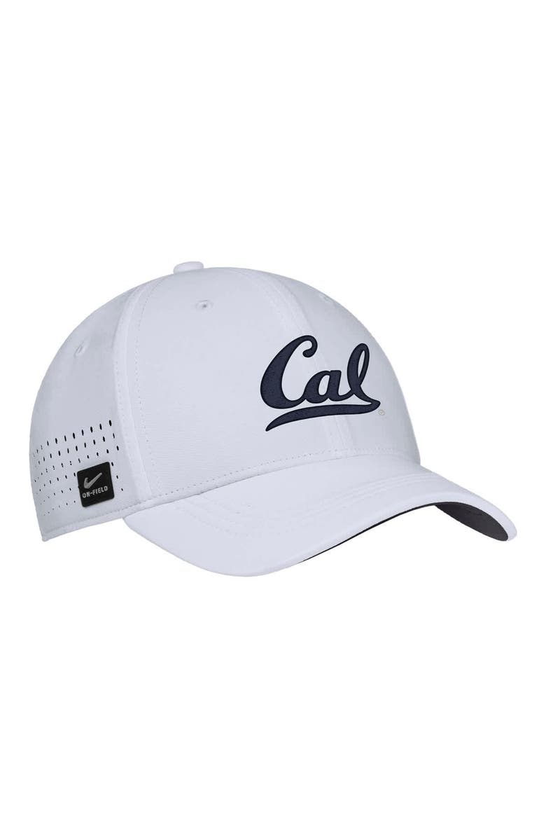 Nike Men's Nike White Cal Bears 2025 On-Field Performance Flex Hat, Main, color, 
