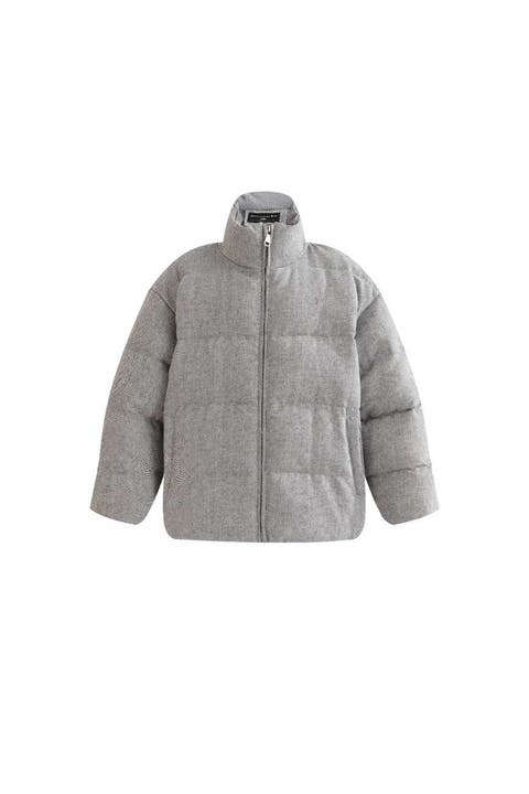 Puffer Jacket with High Collar