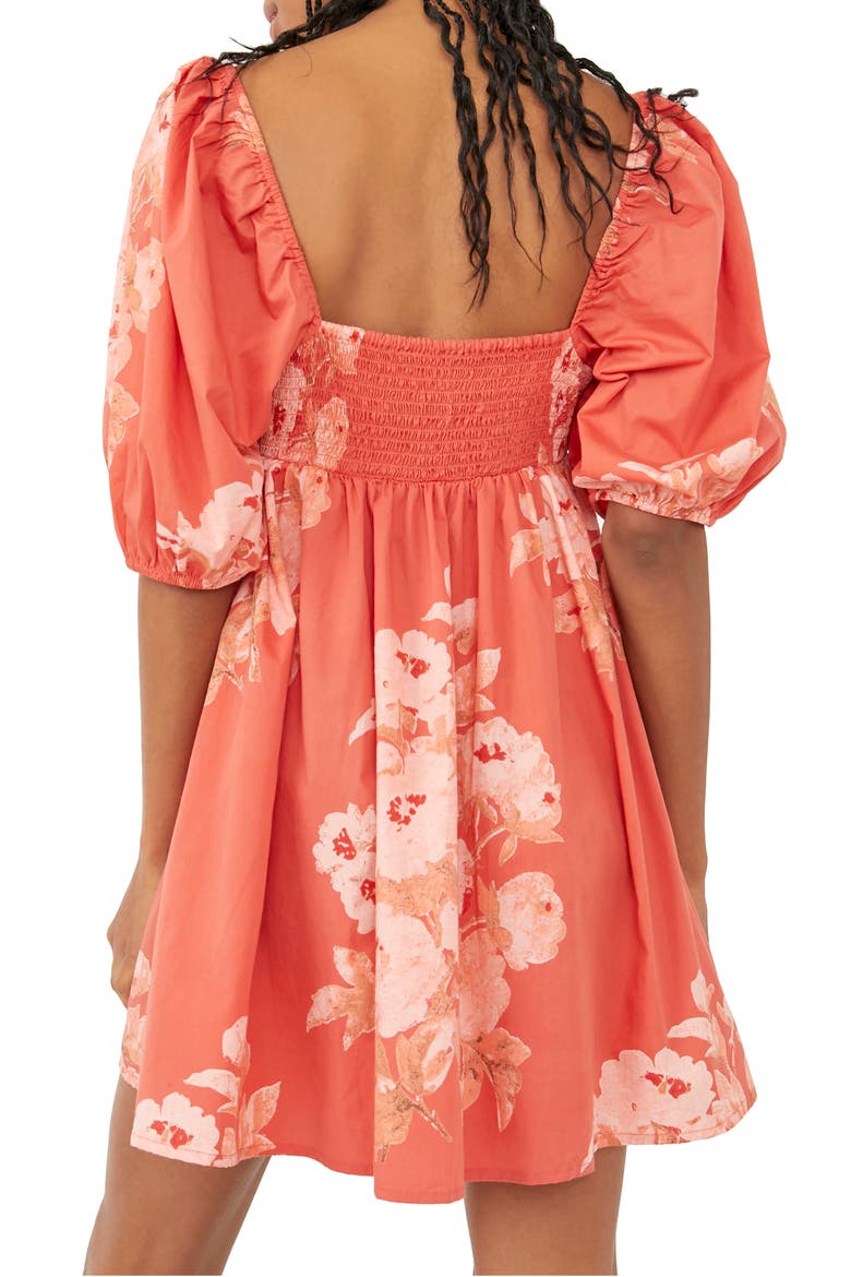 Peony Puff Sleeve Babydoll Dress, Alternate, color, FEMME COMBO
