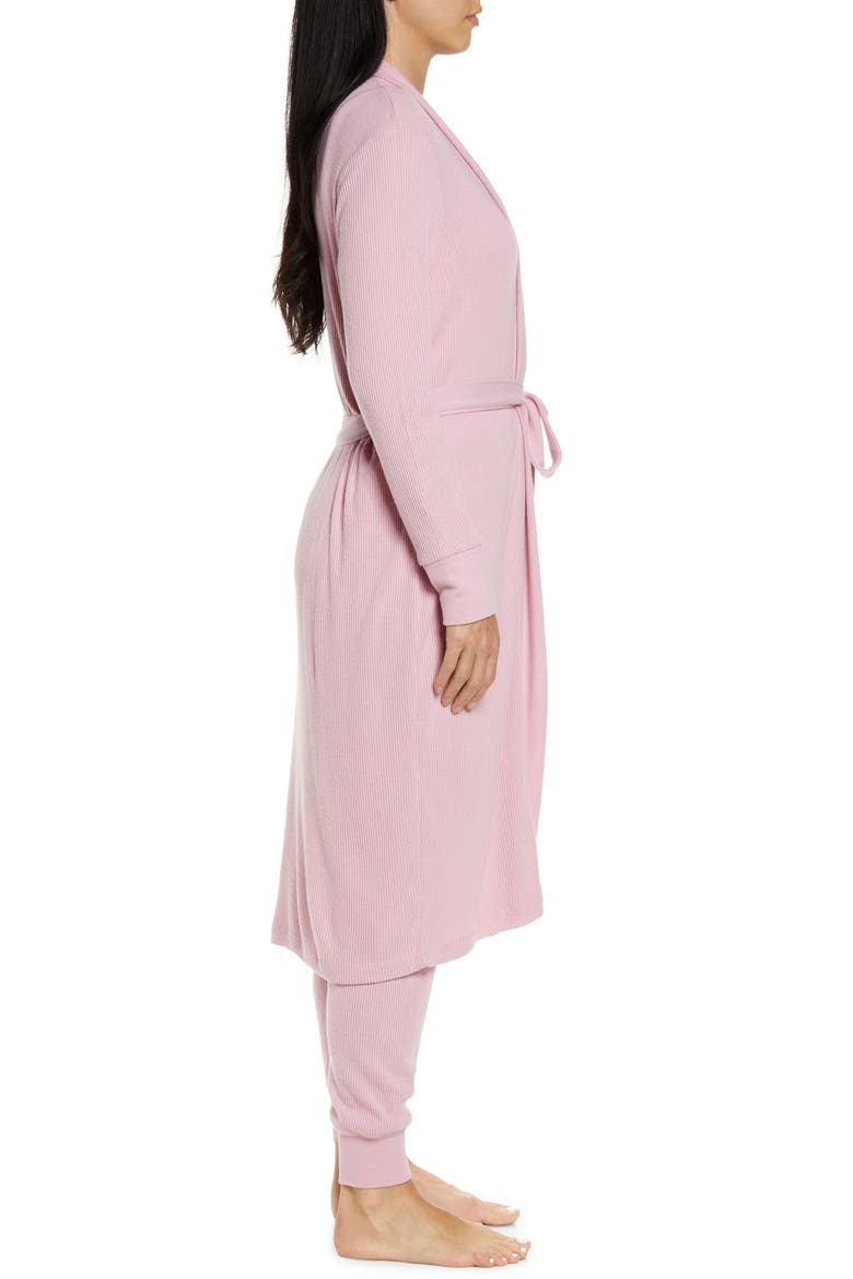 Peachy Rib Knit Robe, Alternate, color, LILAC ROSE