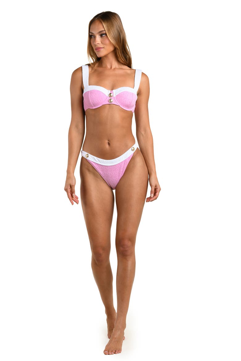 Alexandria Colorblock Bikini Top, Alternate, color, BLUSH