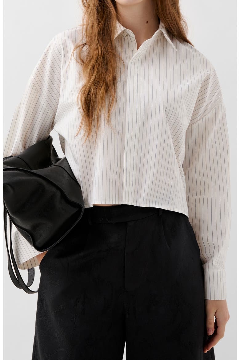 Stripes Joy Shirt, Main, color, Whitestripes