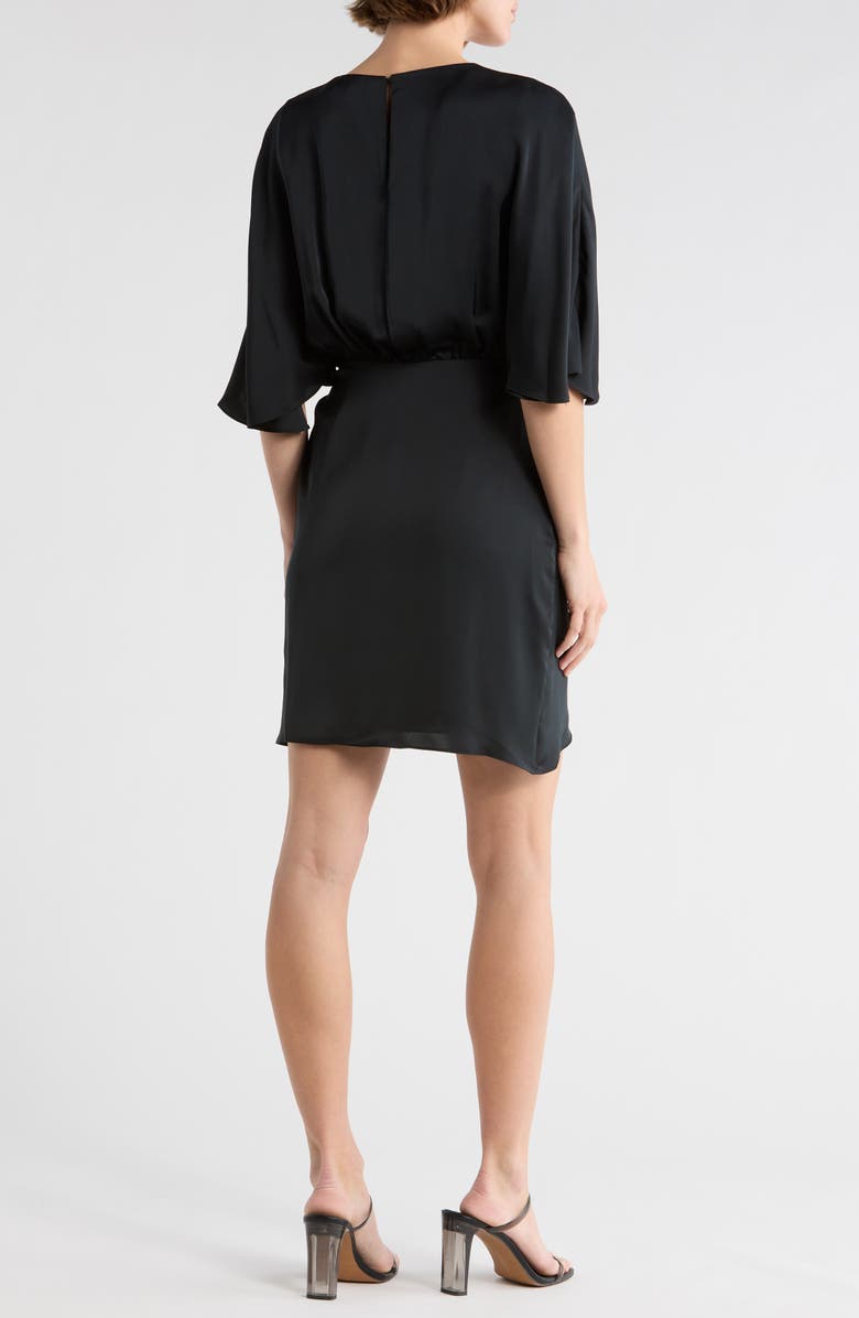 Ramy Brook Alexis Faux Wrap Minidress, Alternate, color, Black