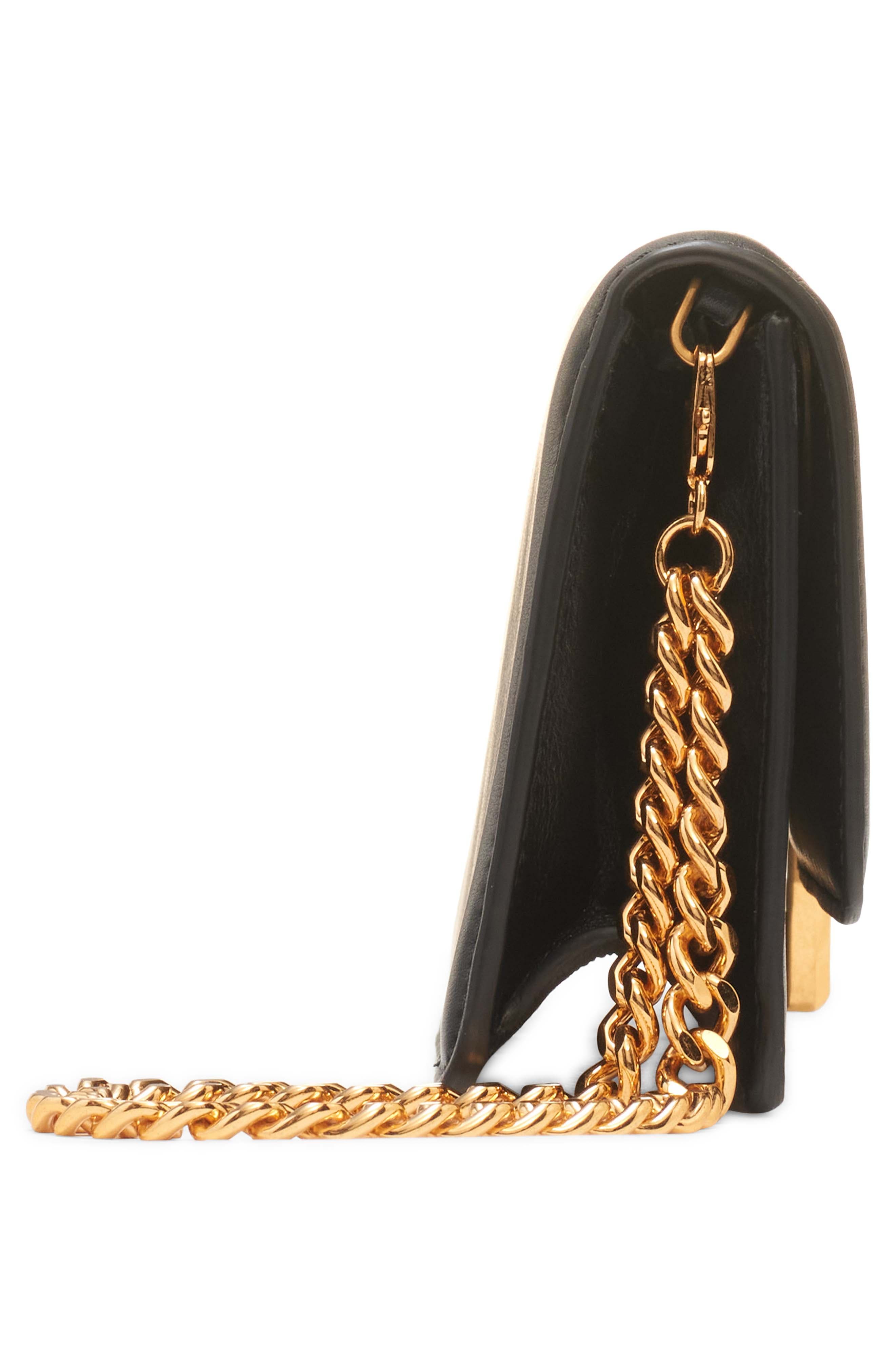 TOM FORD Wallis Calfskin Clutch, Alternate, color, Black