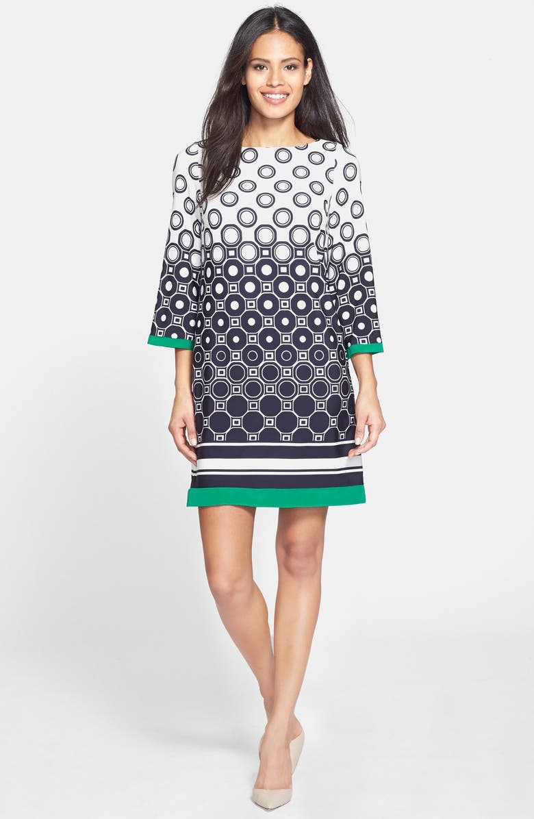 Eliza J Print Shift Dress, Alternate, color,