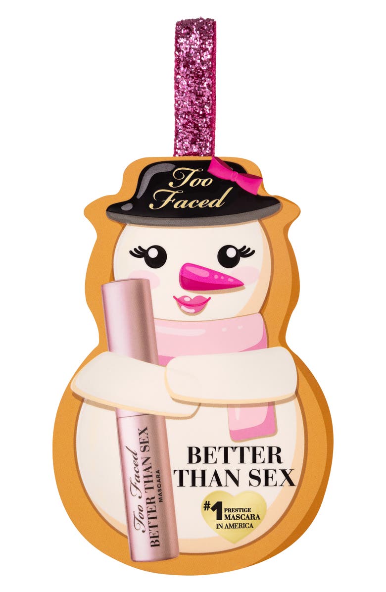 Too Faced Better Than Sex Volumizing Macara Ornament, Main, color, Black