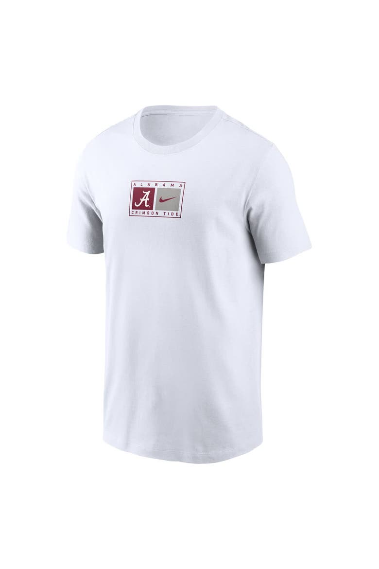 Men's Nike White Alabama Crimson Tide Campus Logo Swoosh T-Shirt, Alternate, color, White