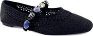 Kenneth Cole Zeta Stones Embellished Knit Ballet Flat