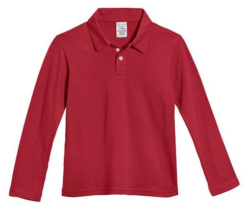 Baby Boys 100% Cotton Knit Jersey 2-Button Long Sleeve Polo (Baby)