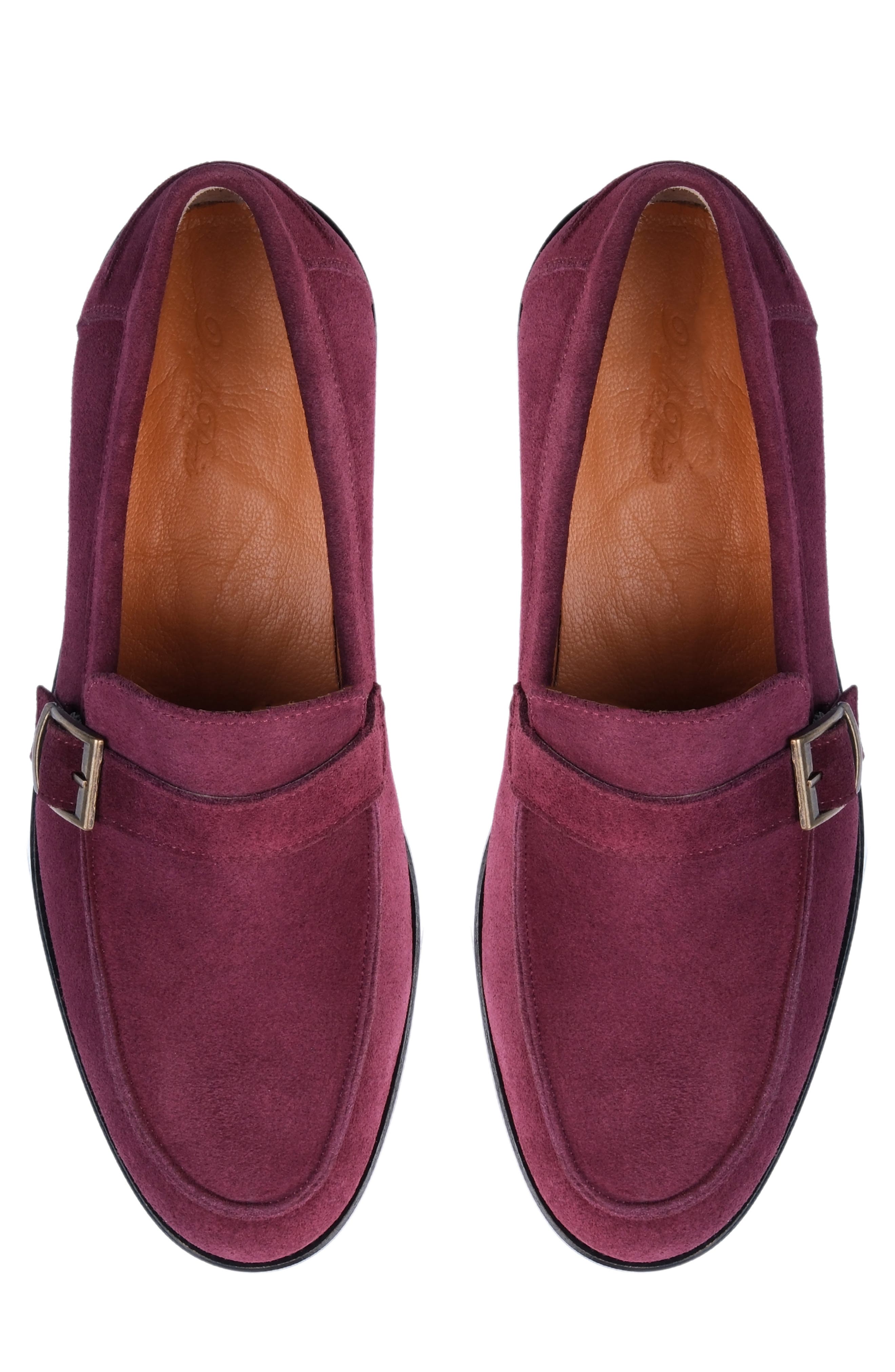 VELLAPAIS Mingo Monk Shoe, Alternate, color, Dark Red