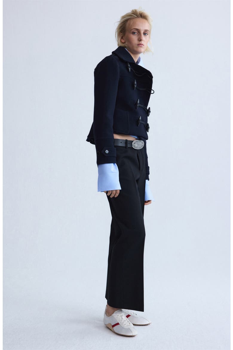 Low Rise Cropped Trousers, Alternate, color, BLACK