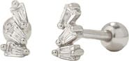 MADE BY MARY CZ Triple Baguette Stud Earrings