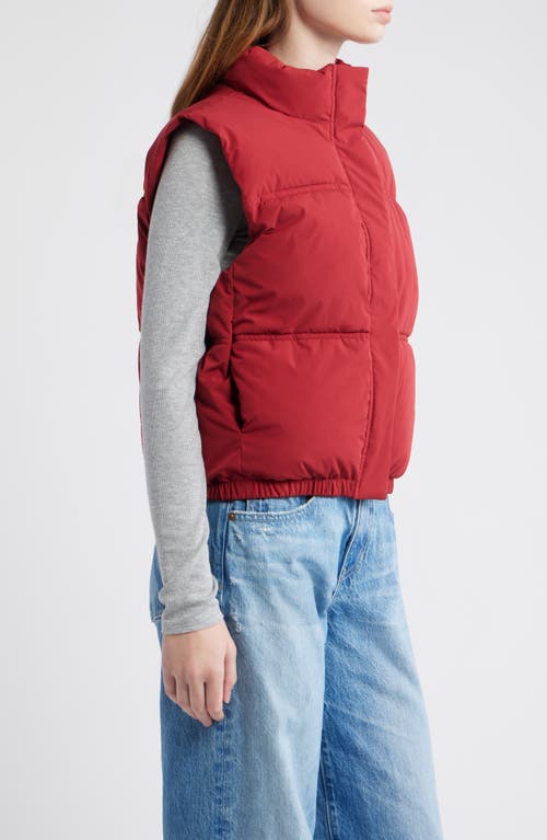 Thread & Supply Quilted Puffer Vest In Red