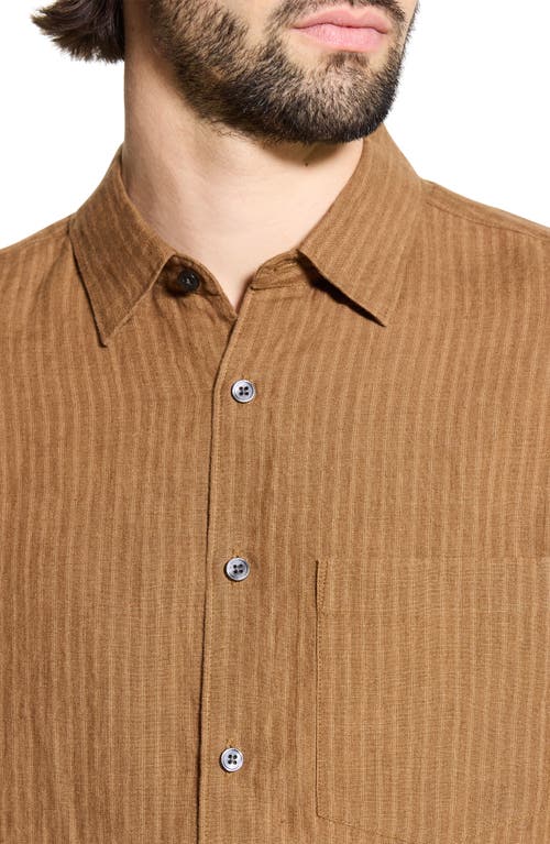 Theory Long Sleeve Button Front Linen Shirt