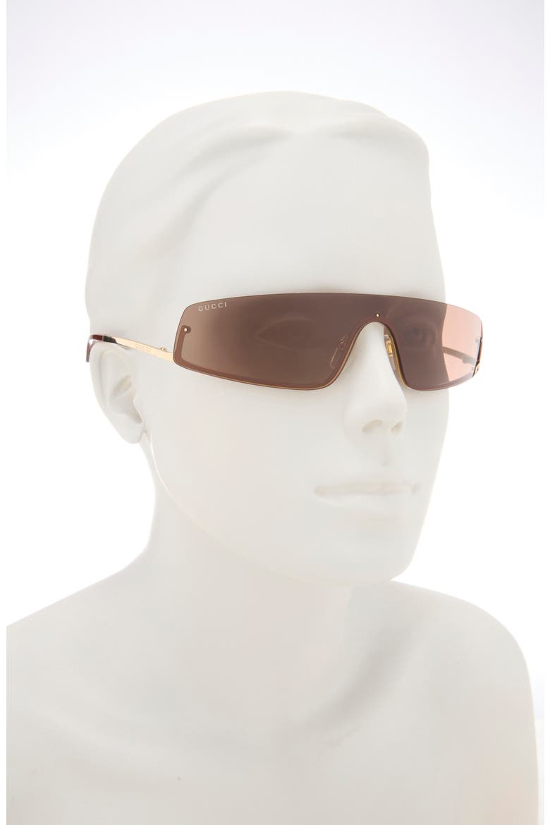 99mm Wrap Sunglasses, Alternate, color, GOLD GOLD BROWN