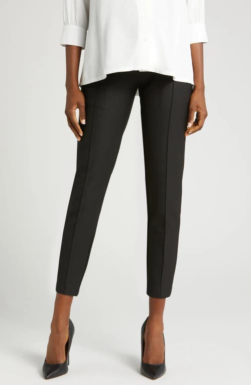 Marion Slim Leg Over-belly Maternity Dress Pants In Black