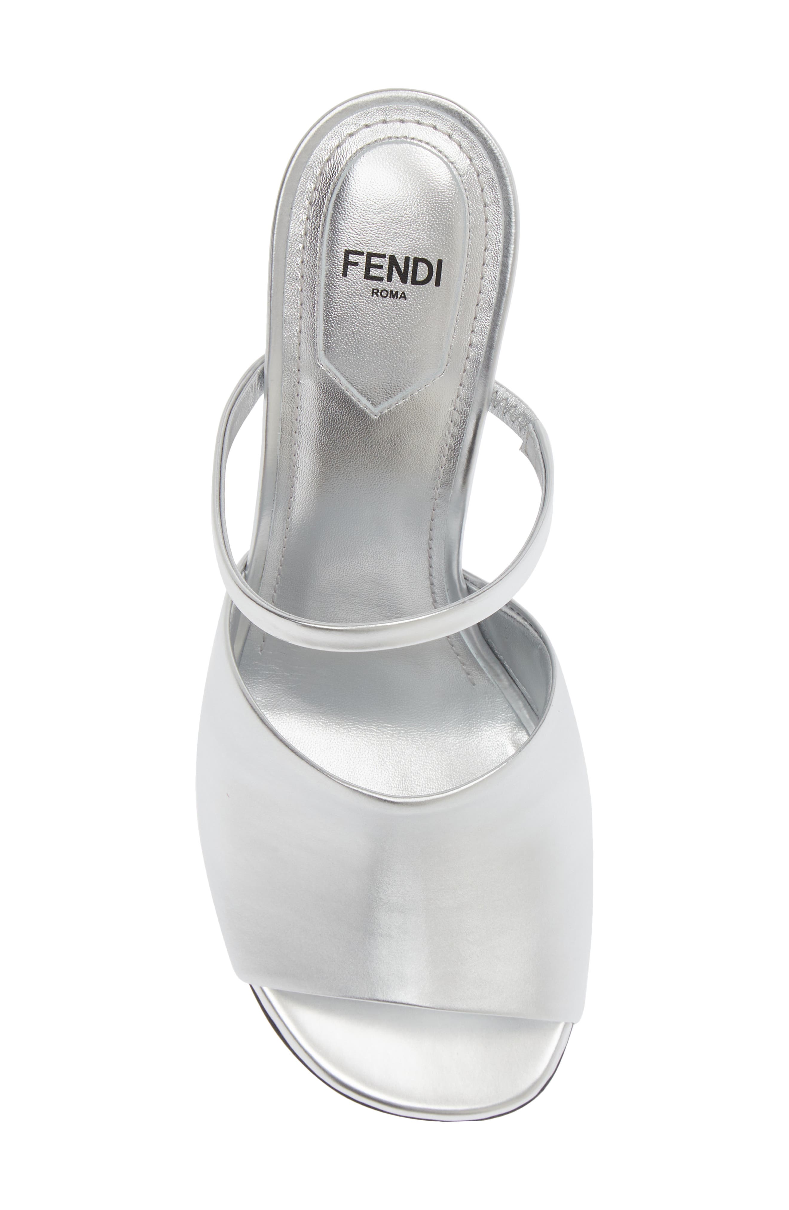 Fendi First Metal Sandal, Alternate, color, 
