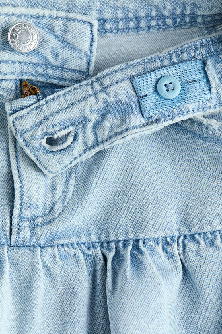 Denim Frill Skirt, Alternate, color, Light denim blue