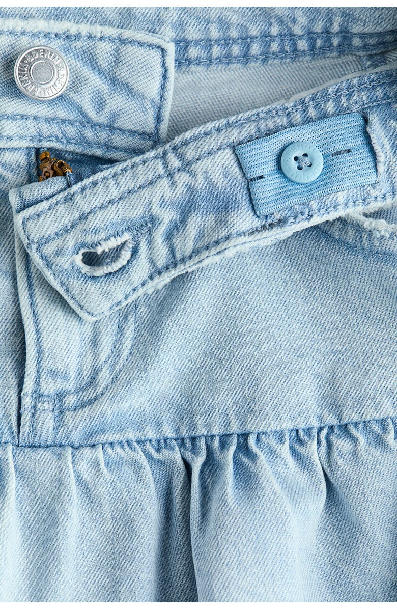 H&M Denim Frill Skirt, Alternate, color, Light Denim Blue