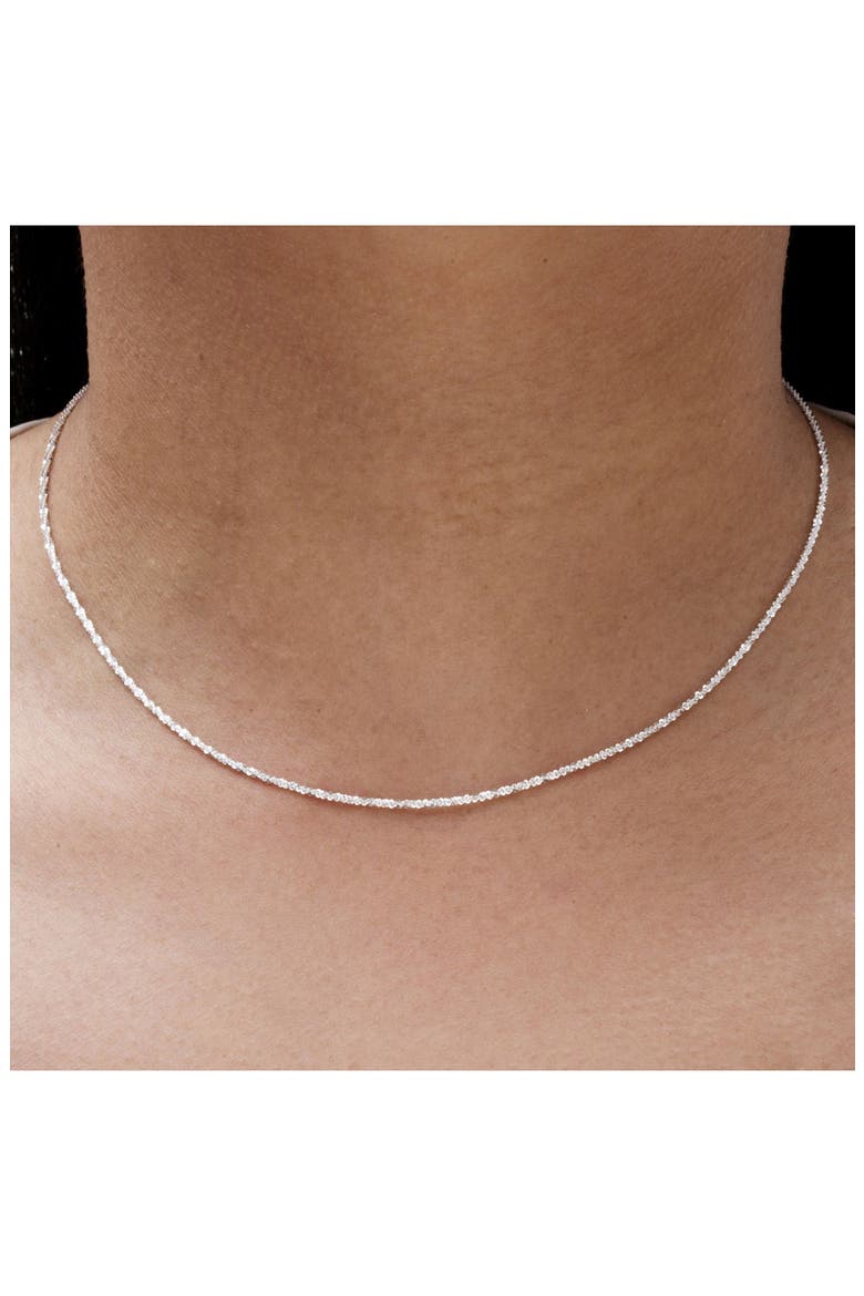 Sterling Silver Twisted Chain Necklace, Alternate, color, SILVER