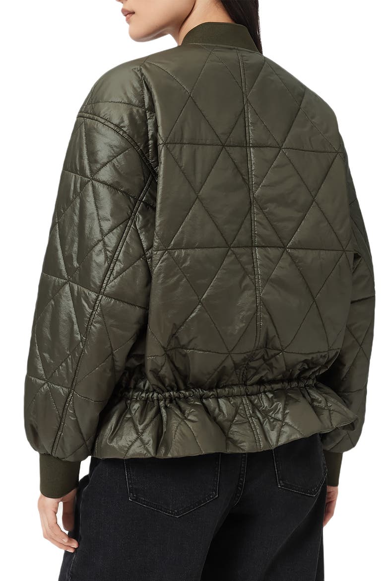 Alii Quilted Bomber Jacket, Alternate, color, FOREST GREEN
