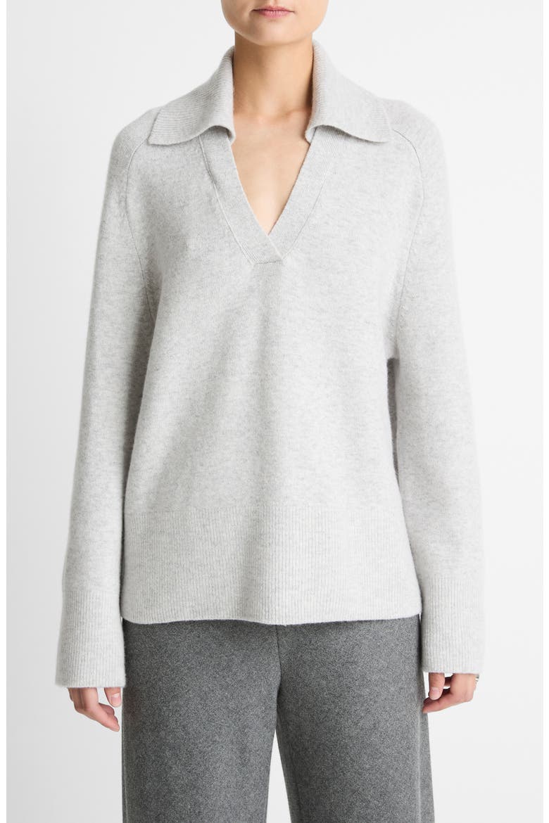 Oversize Wool & Cashmere Blend Sweater, Main, color, HEATHER PALE GREY