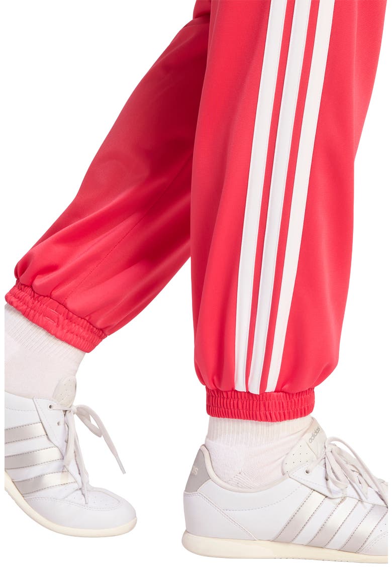 Essentials 3-Stripes Tricot Track Pants, Alternate, color, POWER PINK