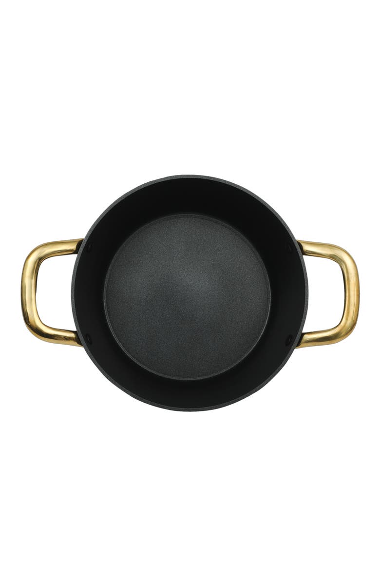 OSTER Abbottsford 4.4 Quart Nonstick Aluminum Dutch Oven with Glass Lid, Alternate, color, Black