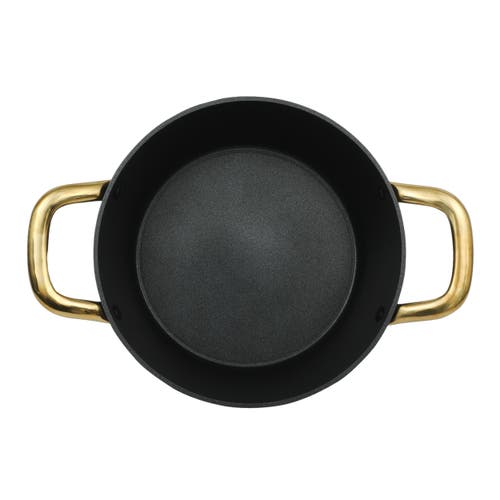 Oster Abbottsford 4.4 Quart Nonstick Aluminum Dutch Oven With Glass Lid In Black