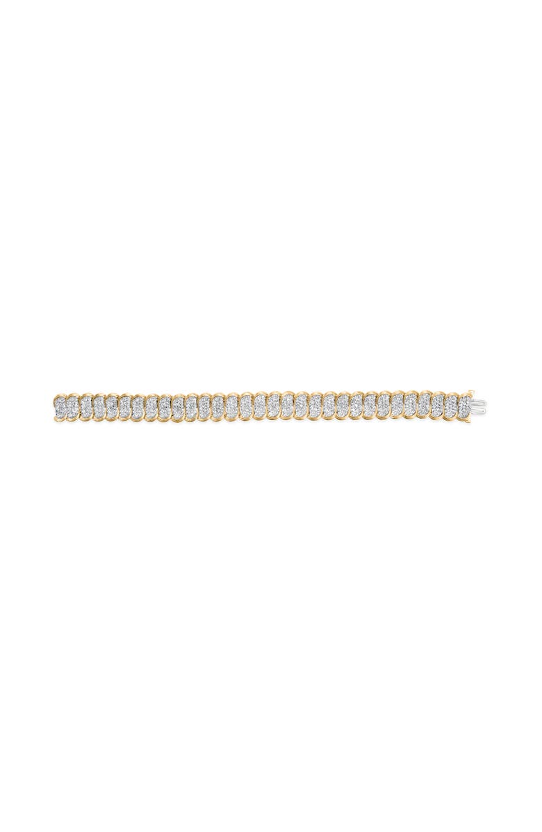 Haus of Brilliance 10k Yellow Gold 5.00 Cttw Diamond Oval Banded Link Bracelet Inches, Alternate, color, Yellow