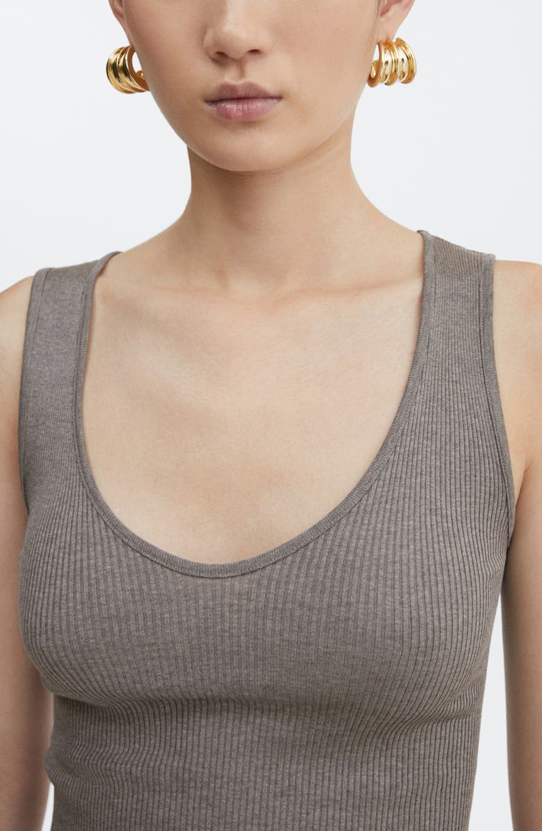 MANGO Blackberry Silk Rib Tank, Alternate, color,