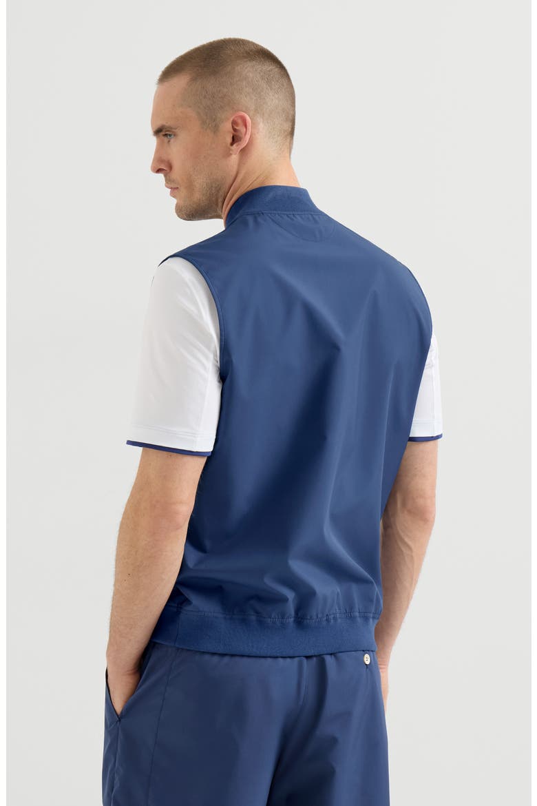 Nylon vest with logo, Alternate, color, Avio Blue