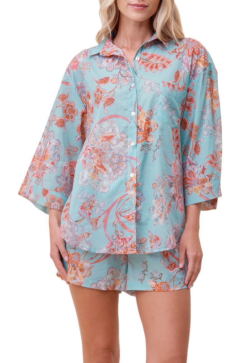 Coco Cotton & Silk Short Pajamas, Alternate, color, EGGSHELL