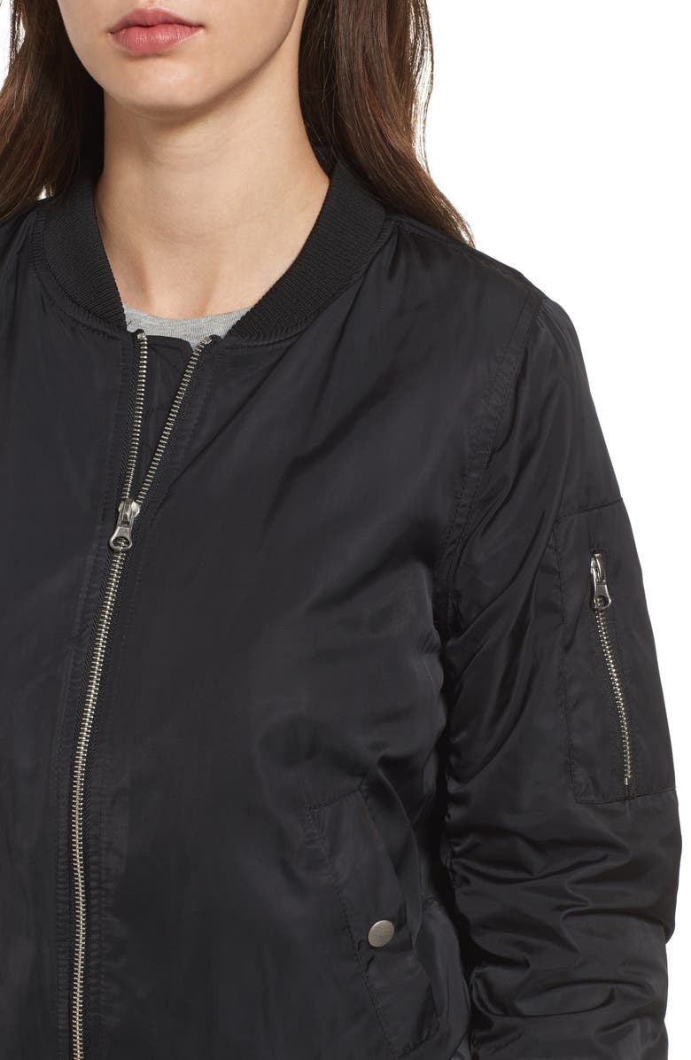 BB Dakota by Steve Madden BB Dakota Graham Satin Bomber Jacket, Alternate, color,