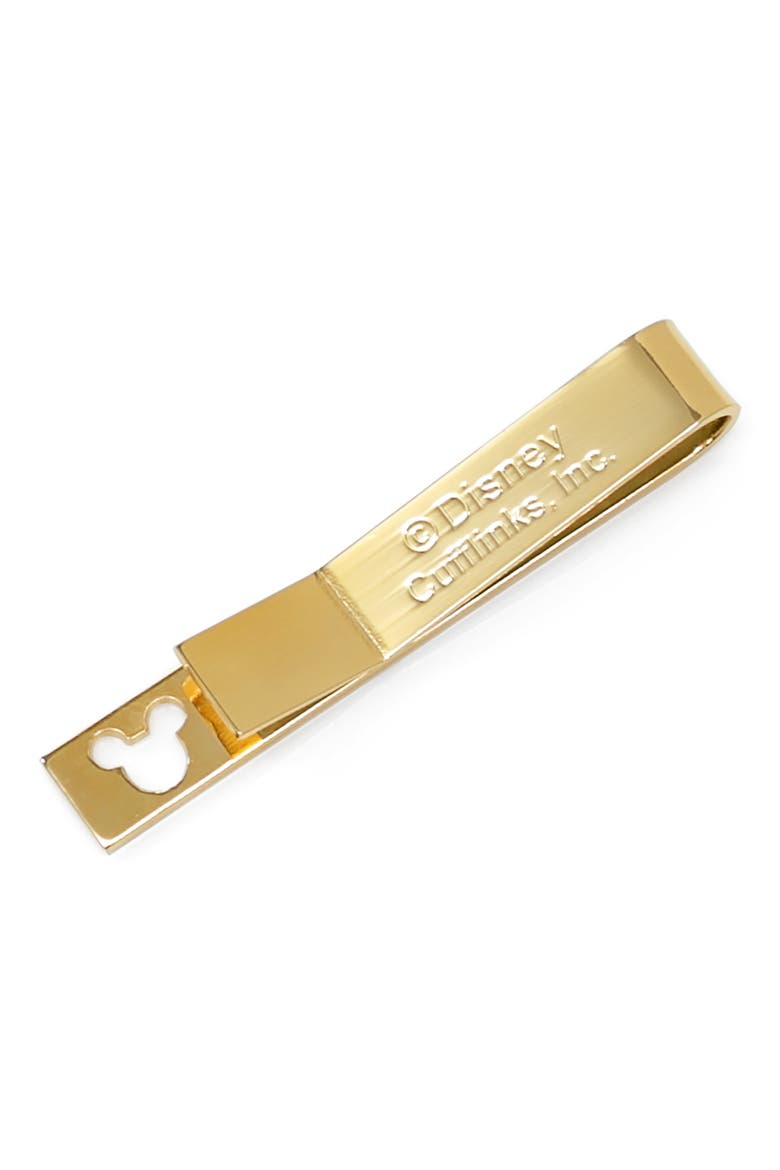 Mickey Mouse Cutout Tie Bar, Alternate, color, GOLD