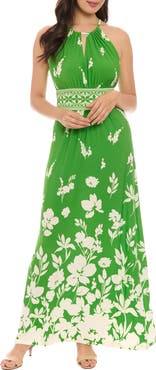 London Times Morris Floral Maxi Sundress
