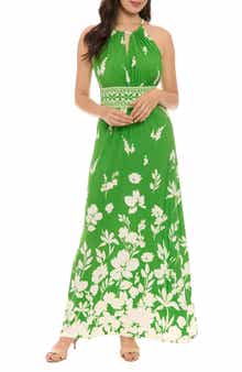 London Times Morris Floral Maxi Sundress