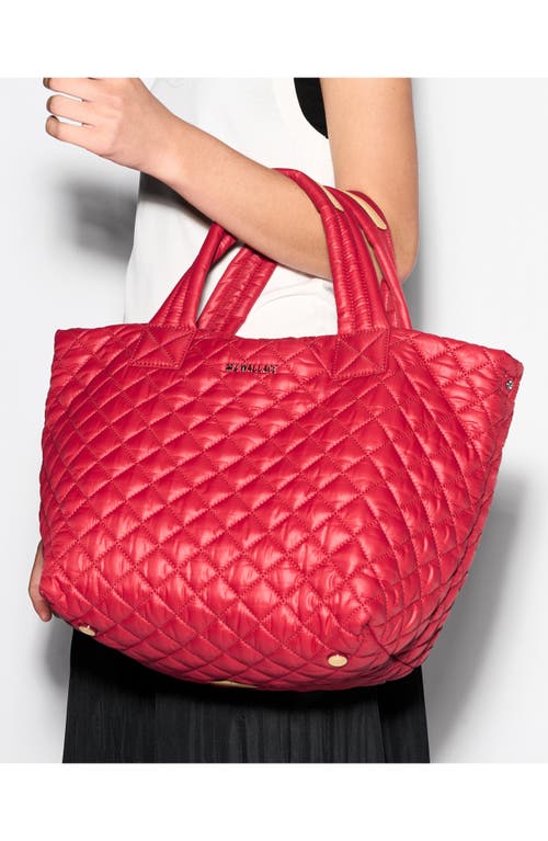 Mz Wallace Mini Metro Deluxe Tote In Red