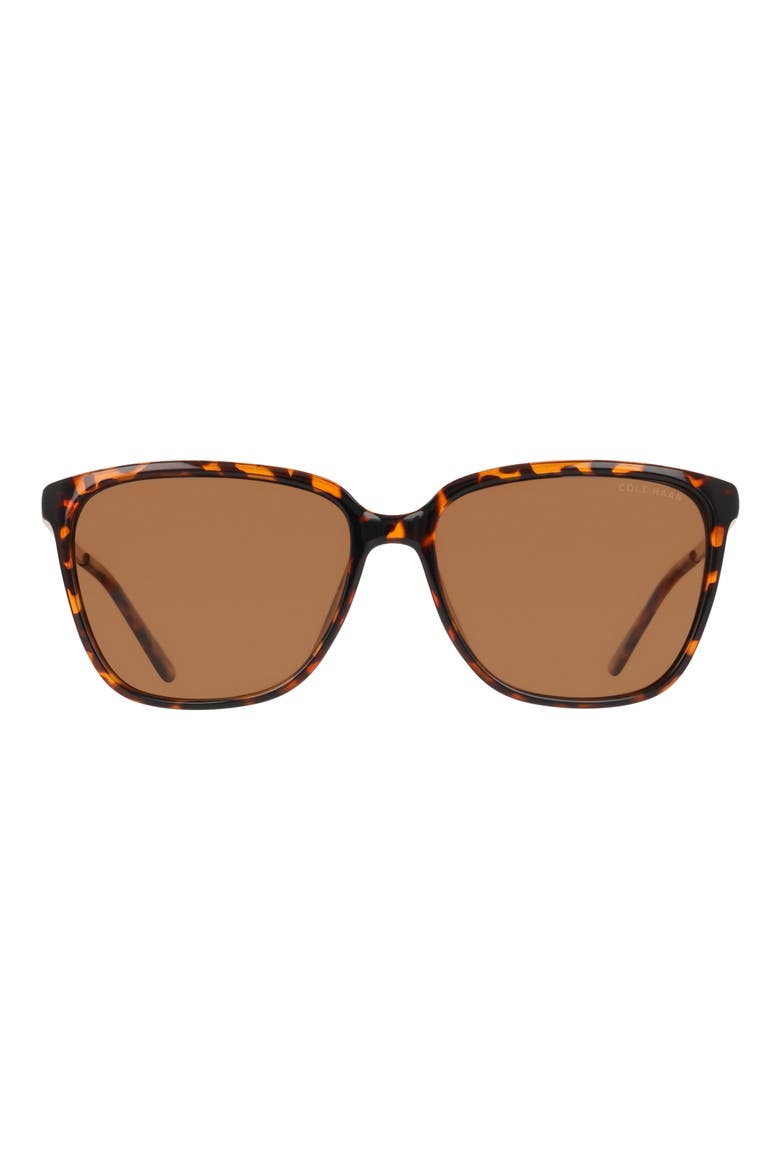 57mm Square Sunglasses, Main, color, TORTOISE
