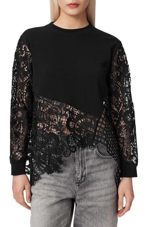 Malorie Long Sleeve Lace Shirt