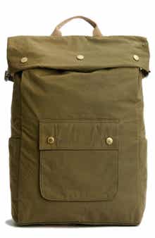Transport Foldover Top Cotton Backpack