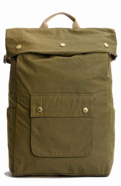 Transport Foldover Top Cotton Backpack